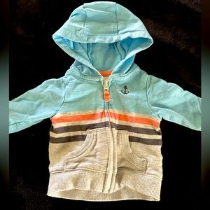 Carters Newborn Zip Up Hoodie